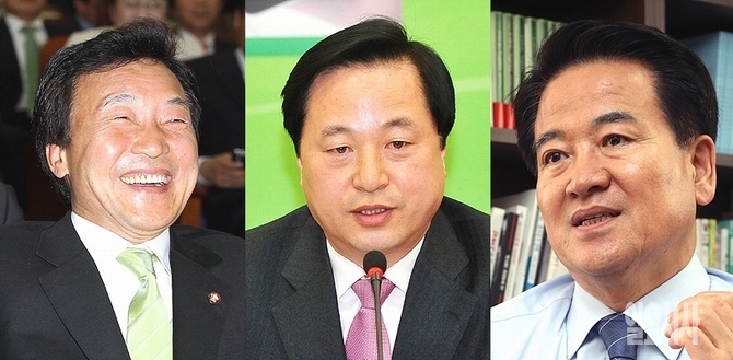 손학규 새정치민주연합 상임고문, 김두관 전 경남지사, 정동영 새정치민주연합 상임고문 (사진 왼쪽부터)