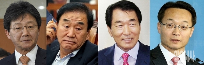 최근 새누리당 공천에 반발해 새누리당을 탈당한 유승민·이재오·안상수·조해진 의원 (사진 왼쪽부터)