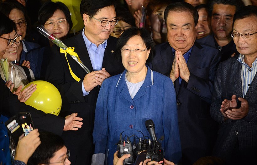 지난 23일, 만기 출소 중인 한명숙 전 국무총리