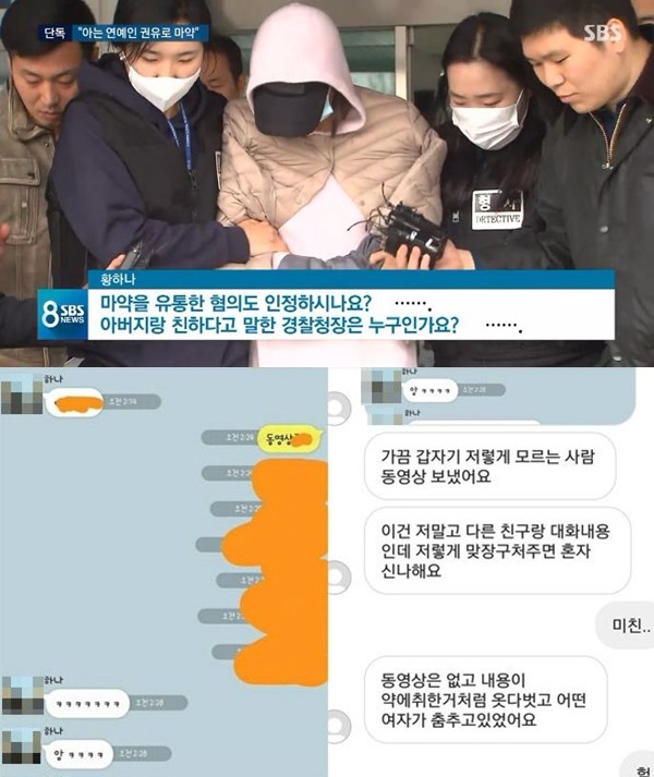 황하나 추가 의혹 (사진: SBS, 웹 커뮤니티) ▲ 황하나 추가 의혹 (사진: SBS, 웹 커뮤니티)