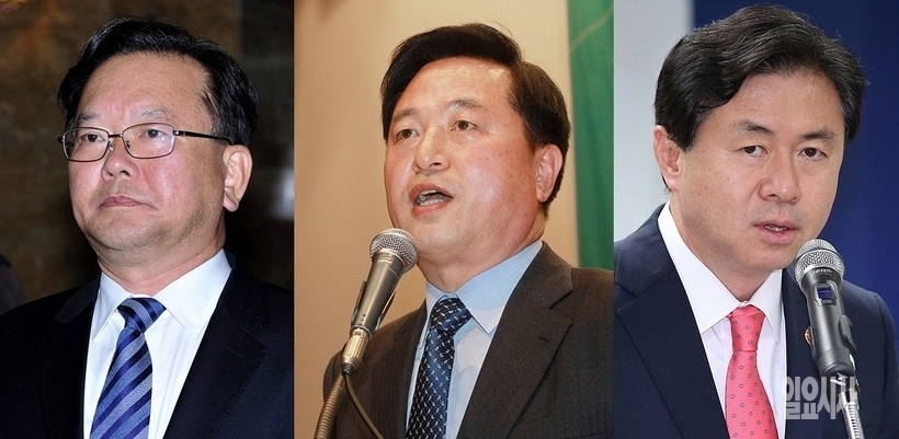 ▲ (사진 왼쪽부터)김부겸·김두관·김영춘 더불어민주당 의원