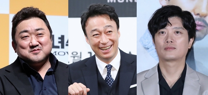 ▲ (사진 왼쪽부터)배우 마동석·이성민·박희순