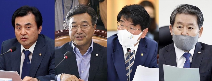▲ (사진 왼쪽부터)안규백·윤호중·박완주·김경협 더불어민주당 의원
